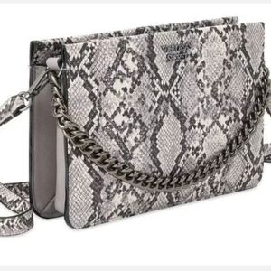 🆕️ Victoria's Secret VS Grey Chain Python 24/7 Crossbody Bag